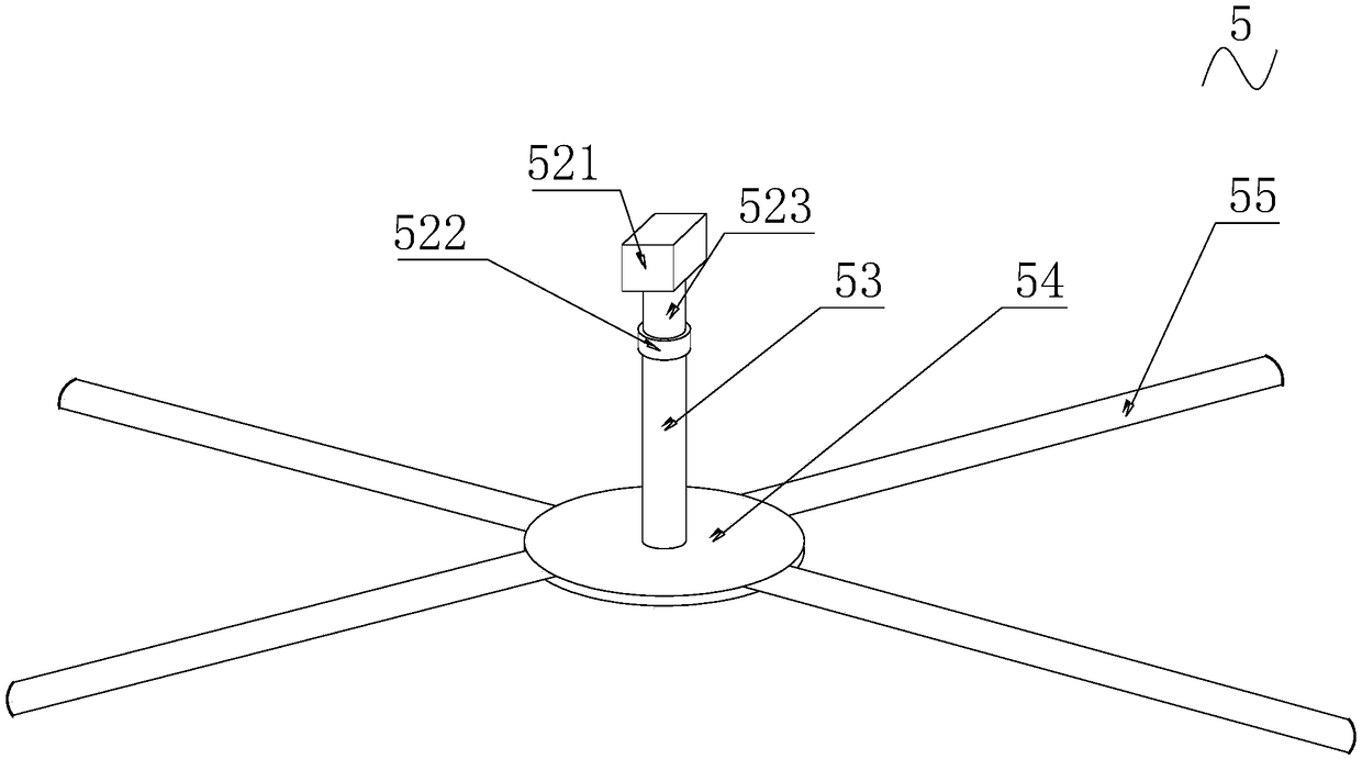 Large-scale high-pressure micro-fog temperature reducing ceiling fan