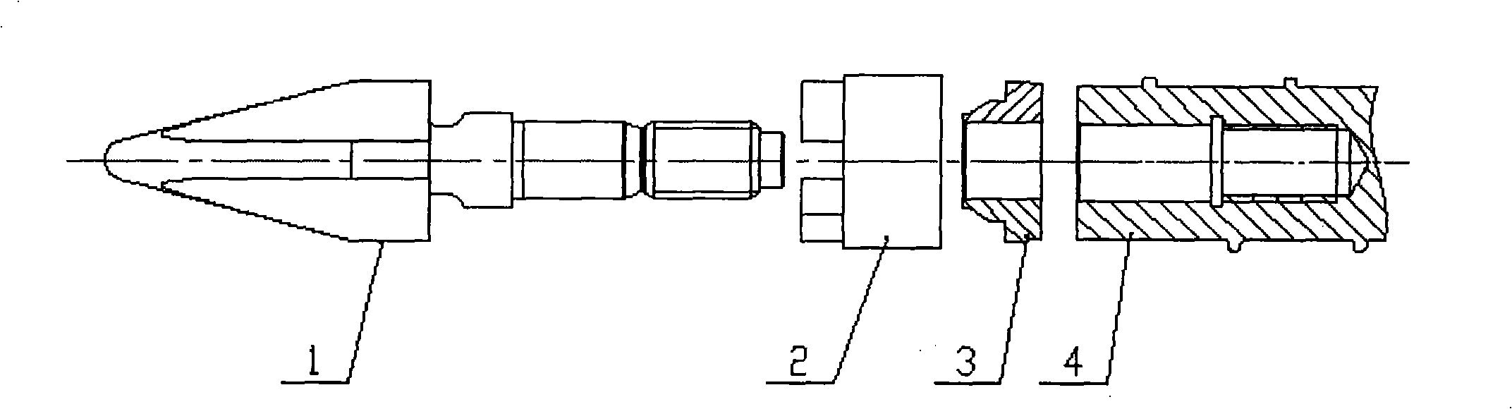 Jetting-moulding screw of plastic jetting-moulding machine