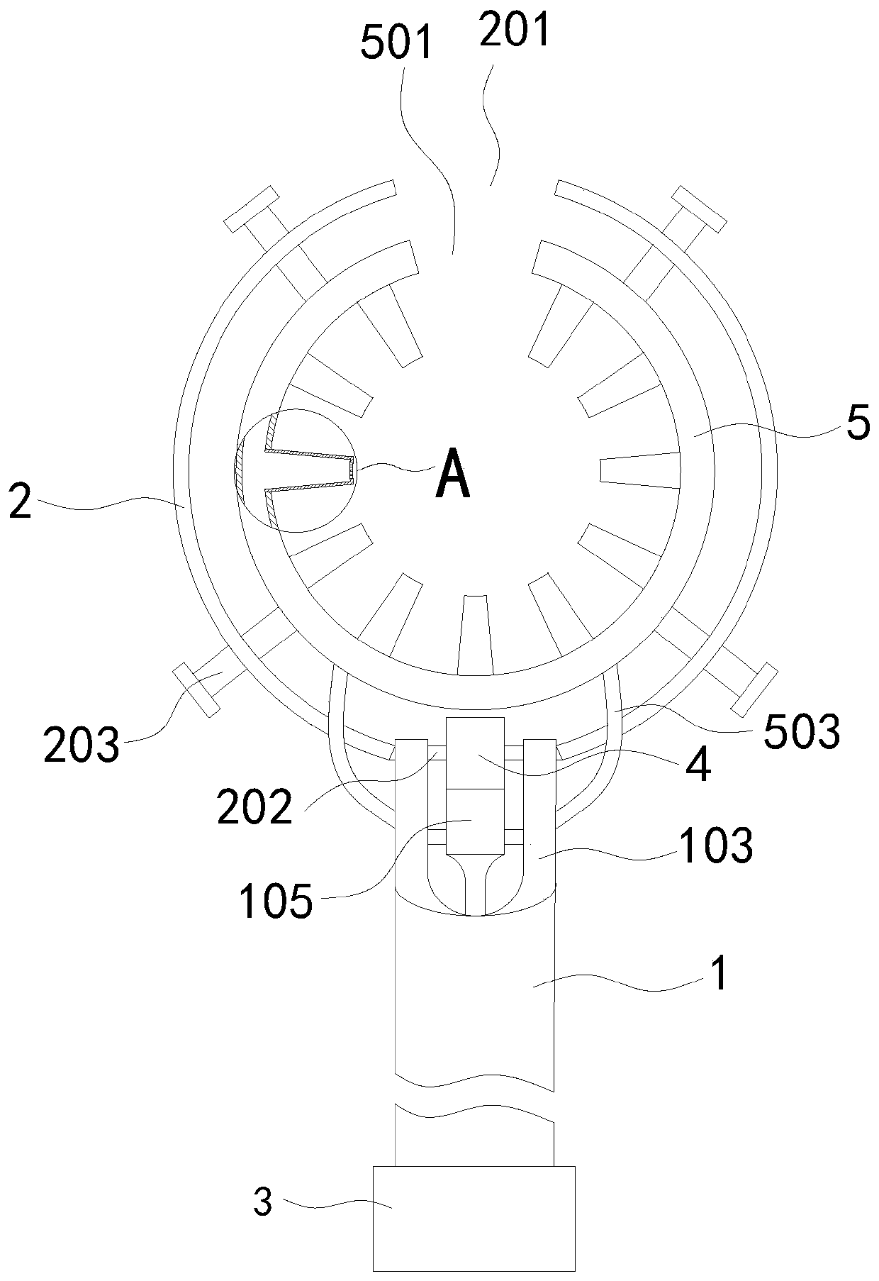 An adjustable tree whitening device and its application method