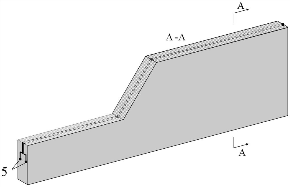 A ladder-type probe element for measuring the attitude of flyers driven by detonation and its testing method