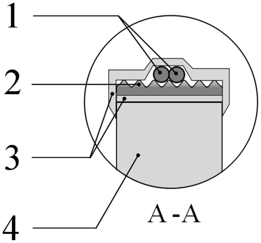 A ladder-type probe element for measuring the attitude of flyers driven by detonation and its testing method