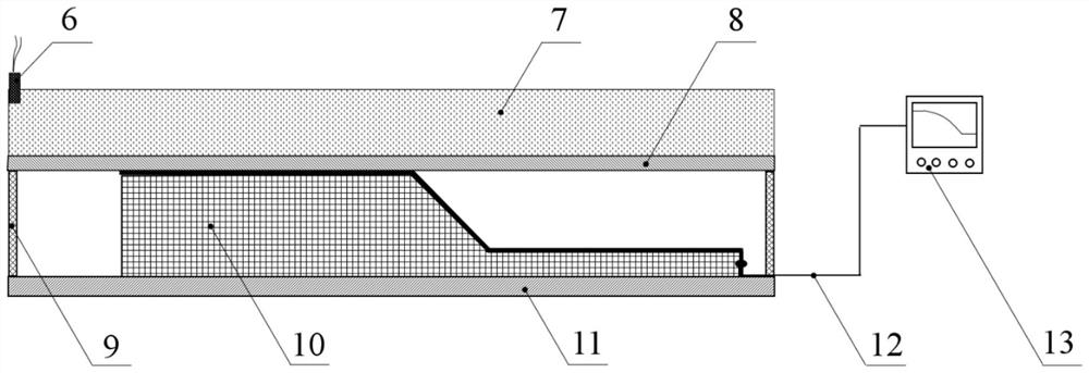 A ladder-type probe element for measuring the attitude of flyers driven by detonation and its testing method