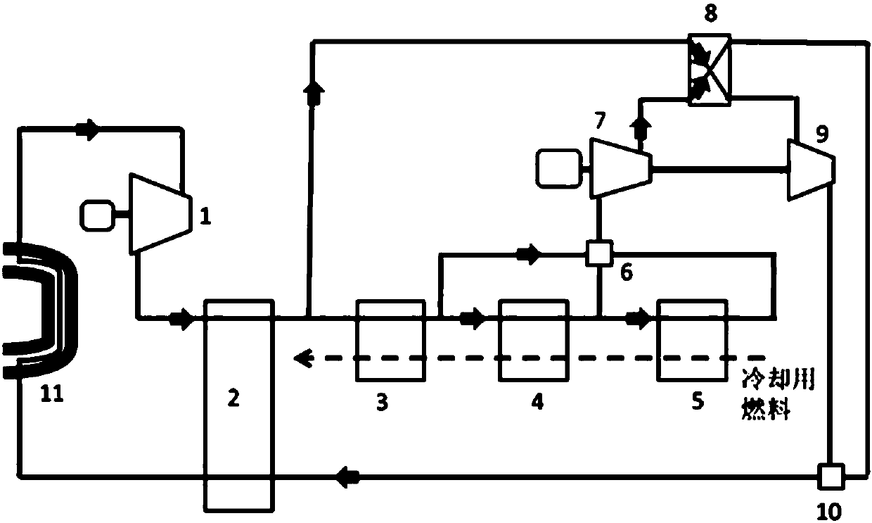 Hypersonic vehicle engine heat recovery power generation system and its control method