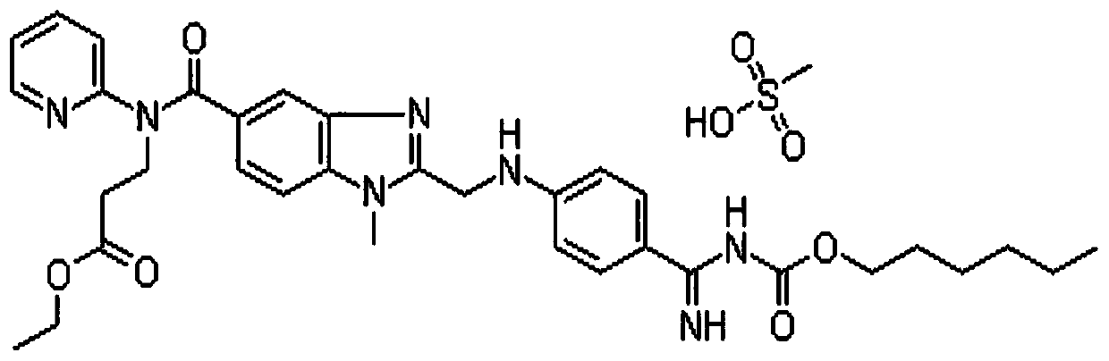 Method for detecting dabigatran etexilate mesylate