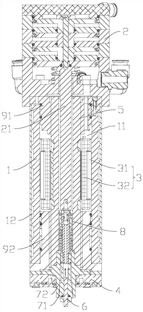 Electric spindle shaft core assembly, air-floating electric spindle and drilling rig