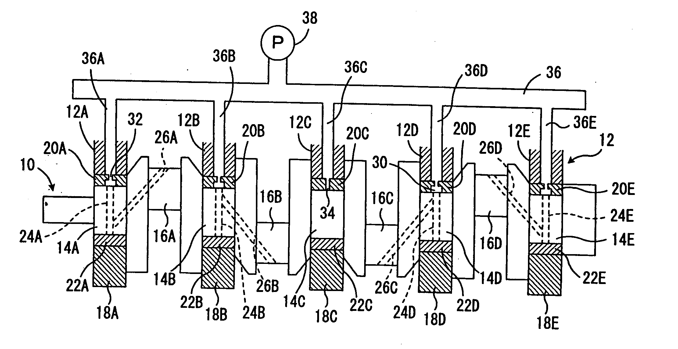 Oil-feeding device for engine crankshaft