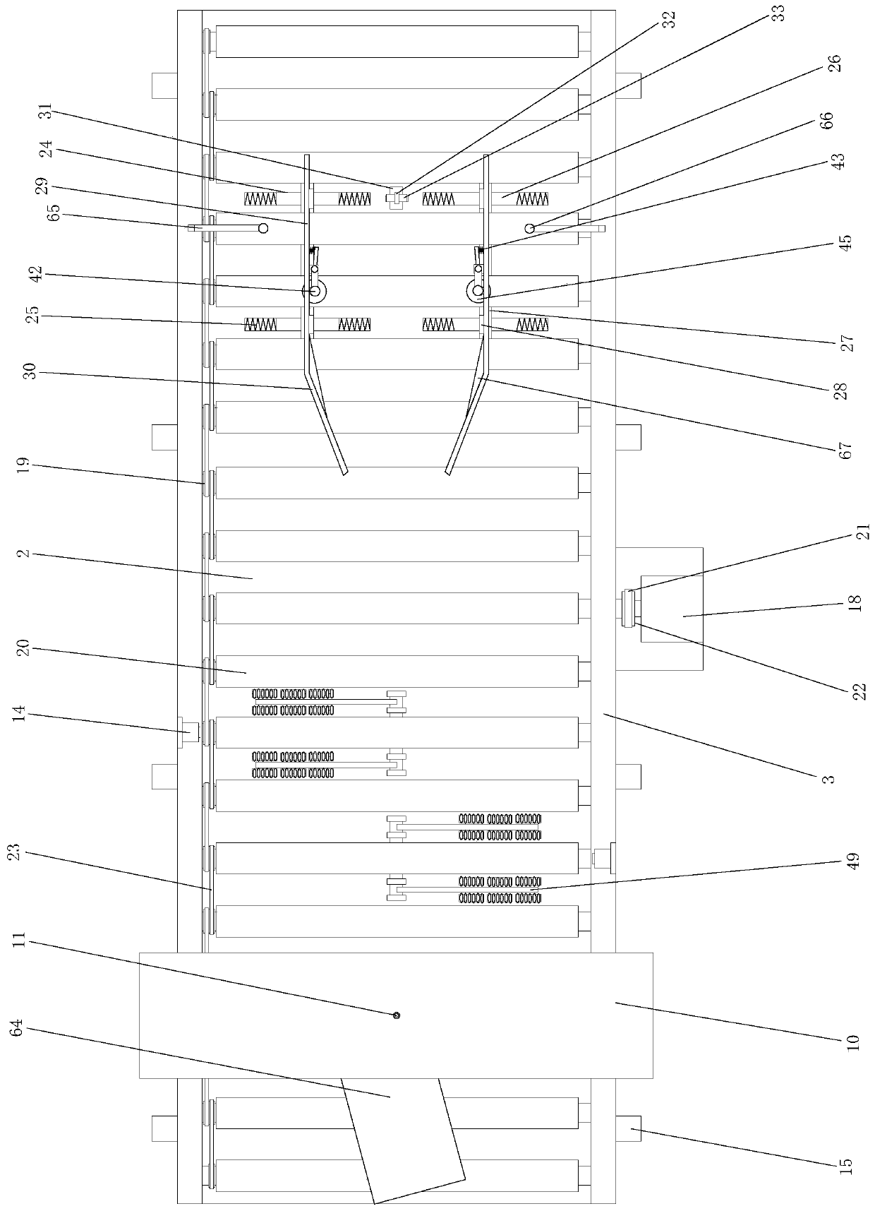 Product identification device on conveying line