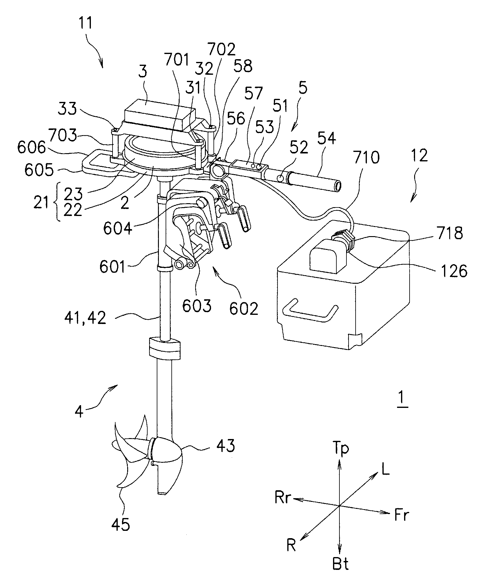 Electric outboard motor