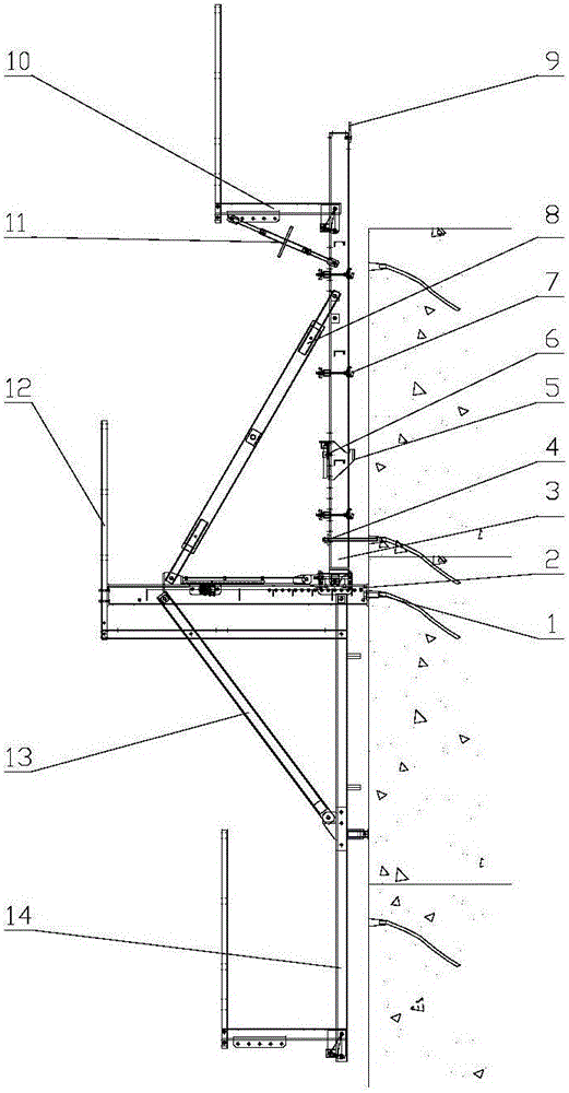 Single-side self-climbing cantilever formwork and construction method thereof