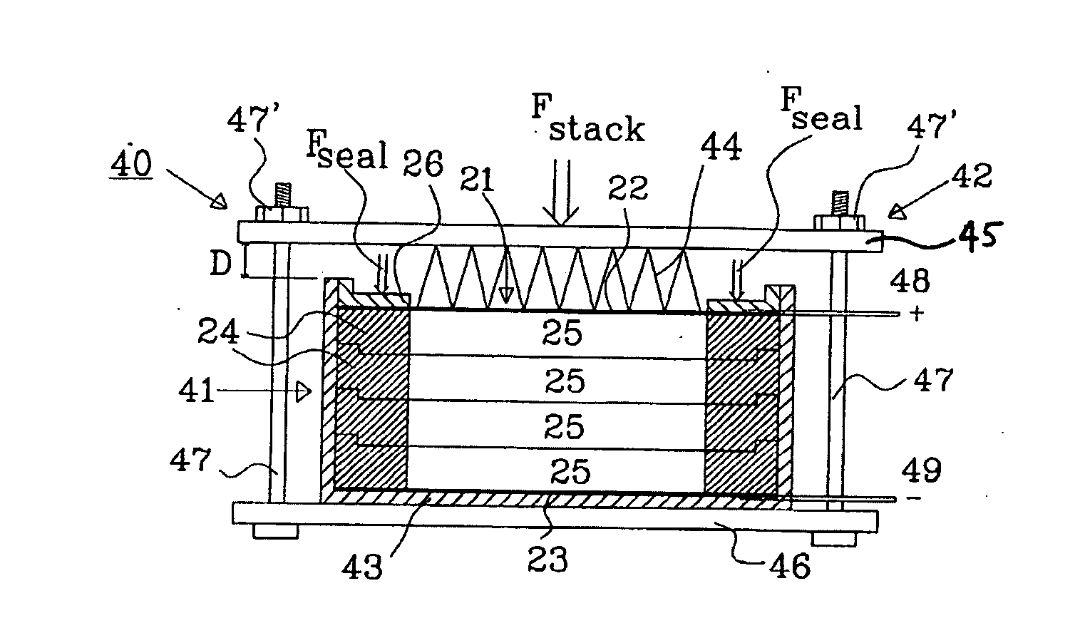 Battery stack arrangement