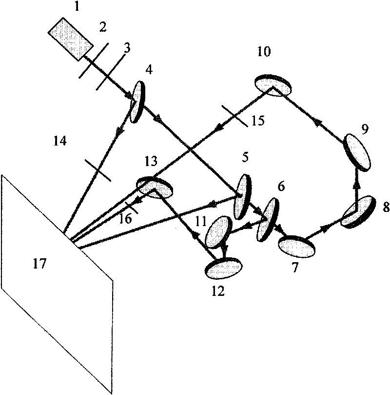 Method for preparing biomimetic colour super-hydrophobic coating by multi-beam interference photoetching technology