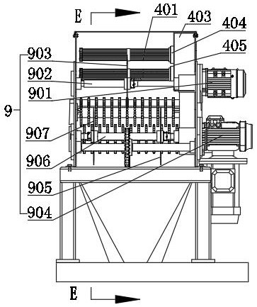 A kind of ratchet chain type automatic bag breaking equipment