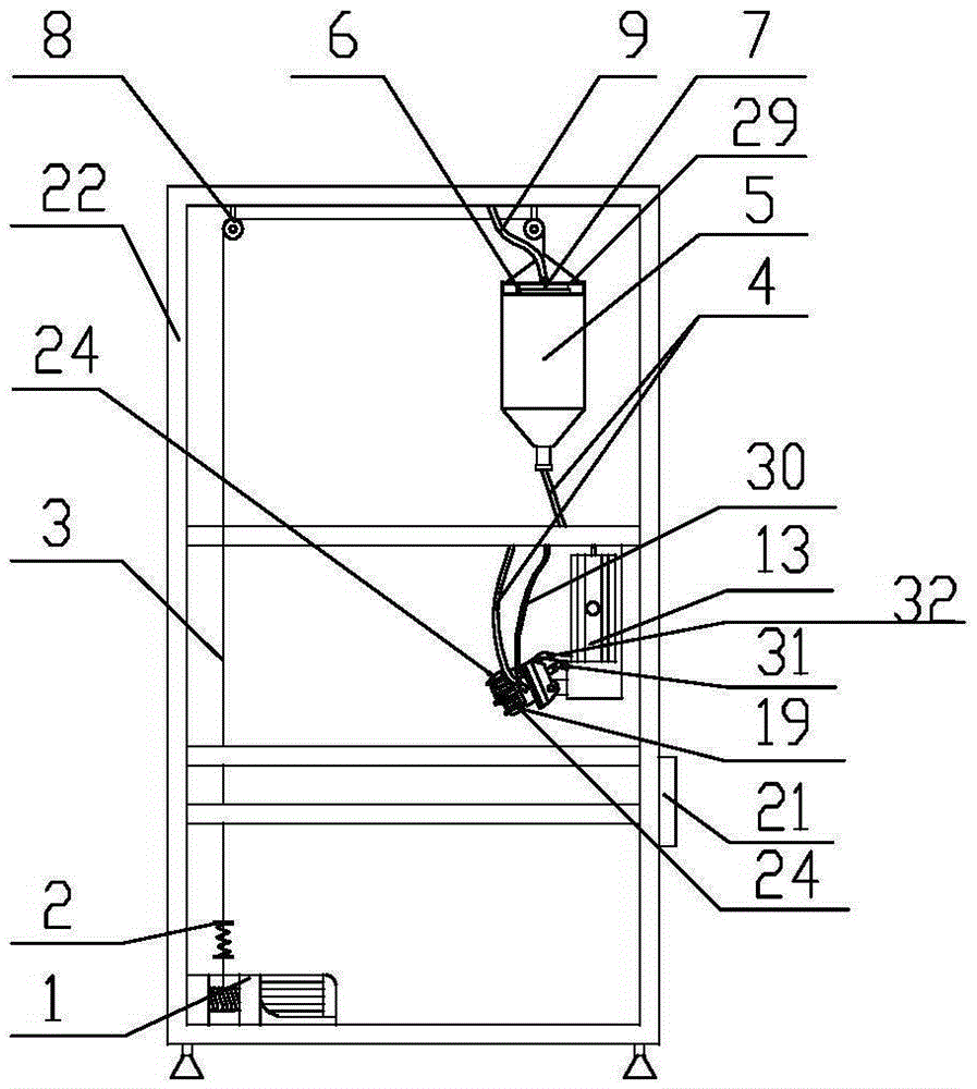 Double nozzle semi-automatic glazing device