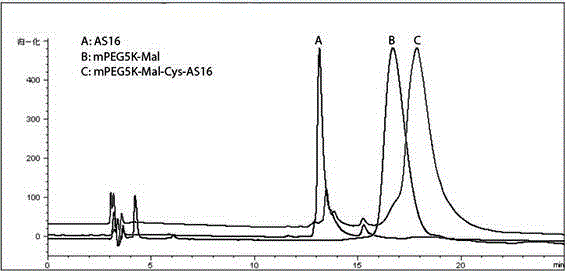 Anti-tumor angiogenesis polypeptide mPEG-Mal-Cys-AS16