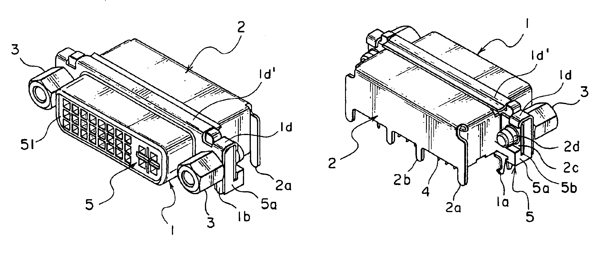 Connector having a simple structure assuring a stable mounting operation