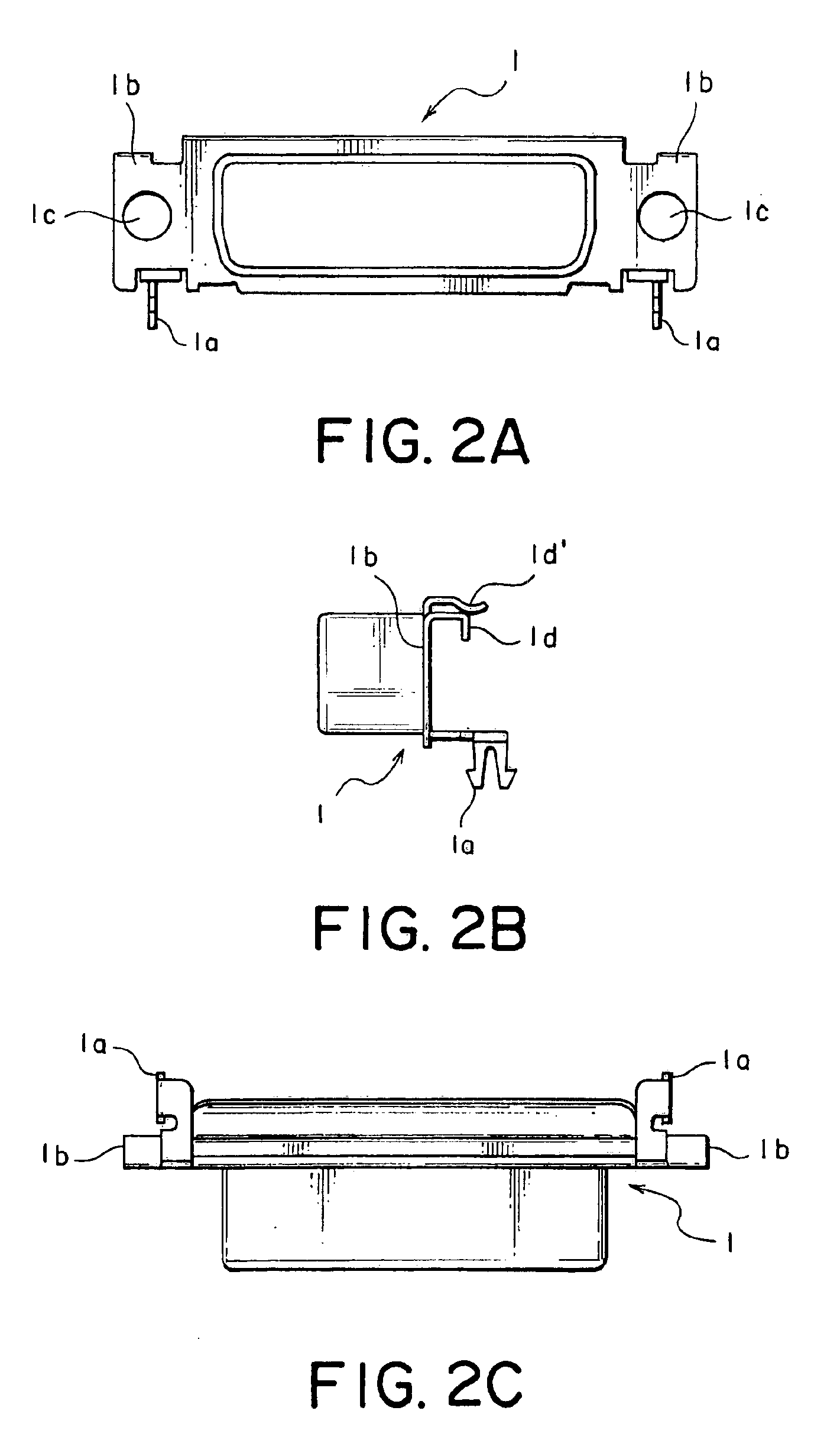 Connector having a simple structure assuring a stable mounting operation