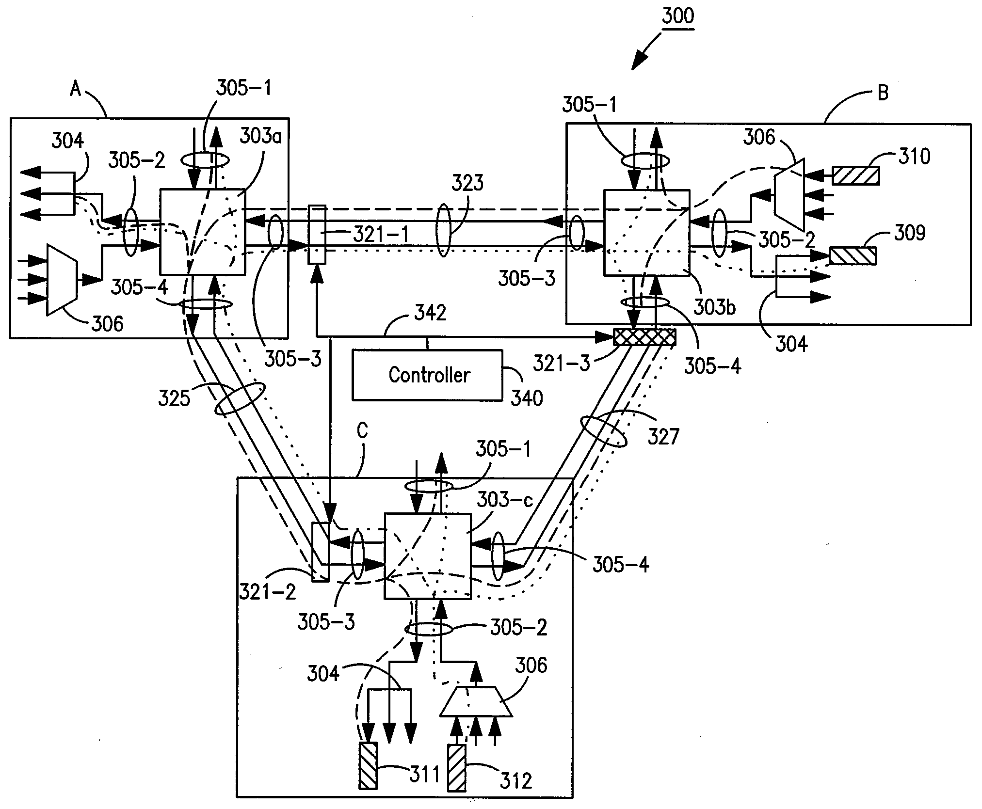 Optical routing device and optical network using same