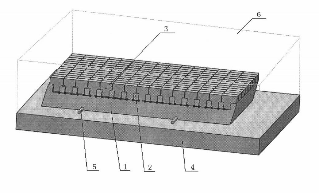 Brick inlaying method for fully covered thermal inlaid brick cooling wall