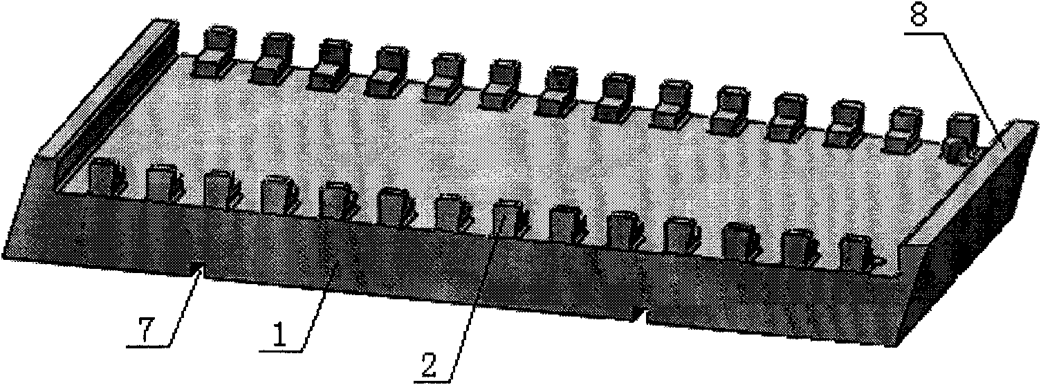 Brick inlaying method for fully covered thermal inlaid brick cooling wall