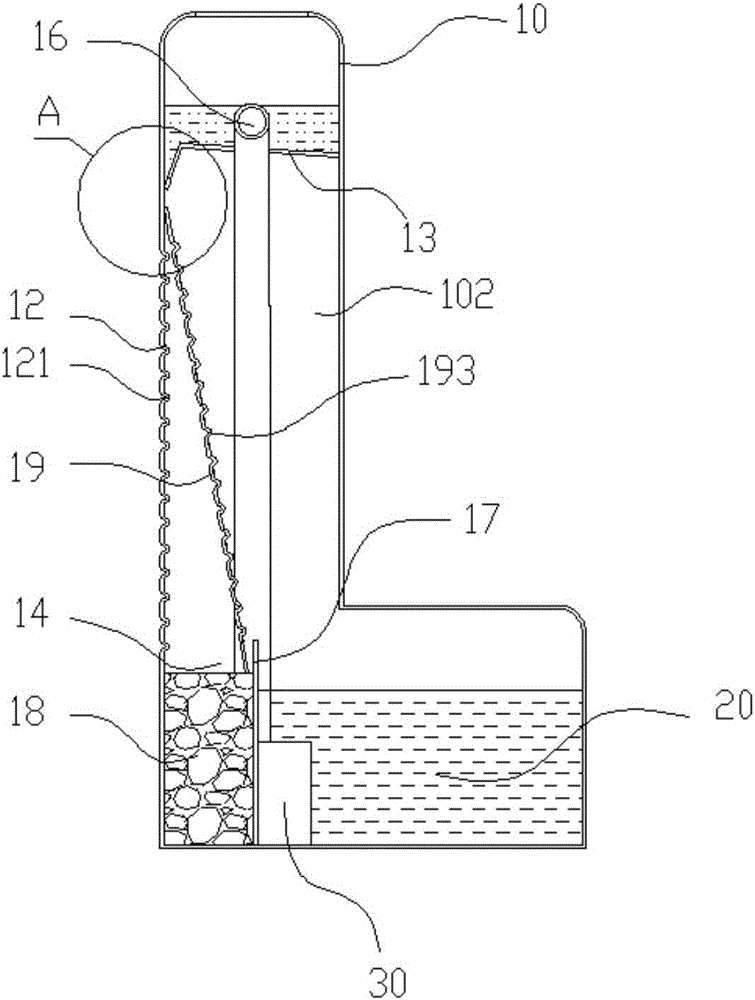 Water circulating humidifier mounted on heating plate