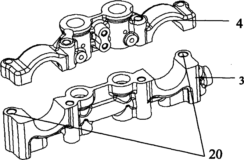 Camshaft bearing structure for engine