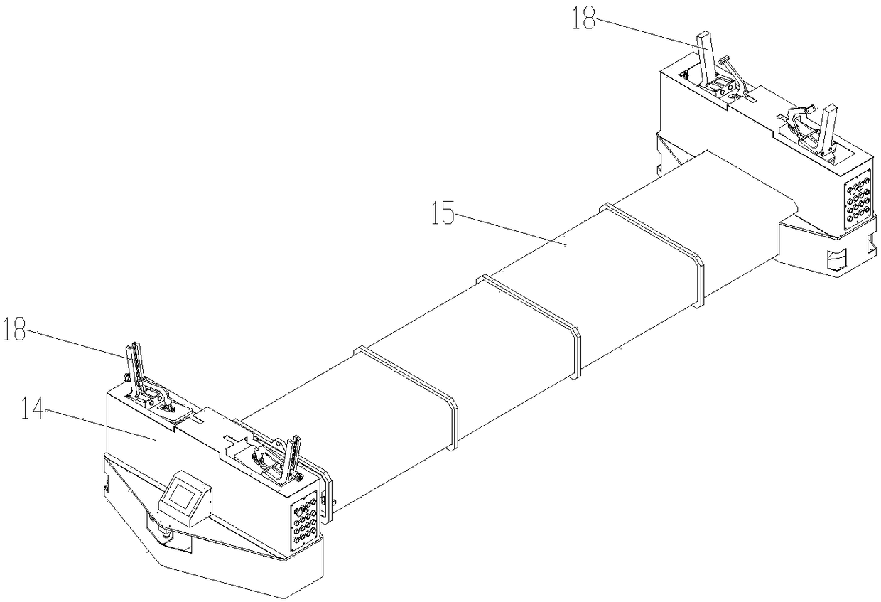 Telescoping long stroke automatic guiding transport cart