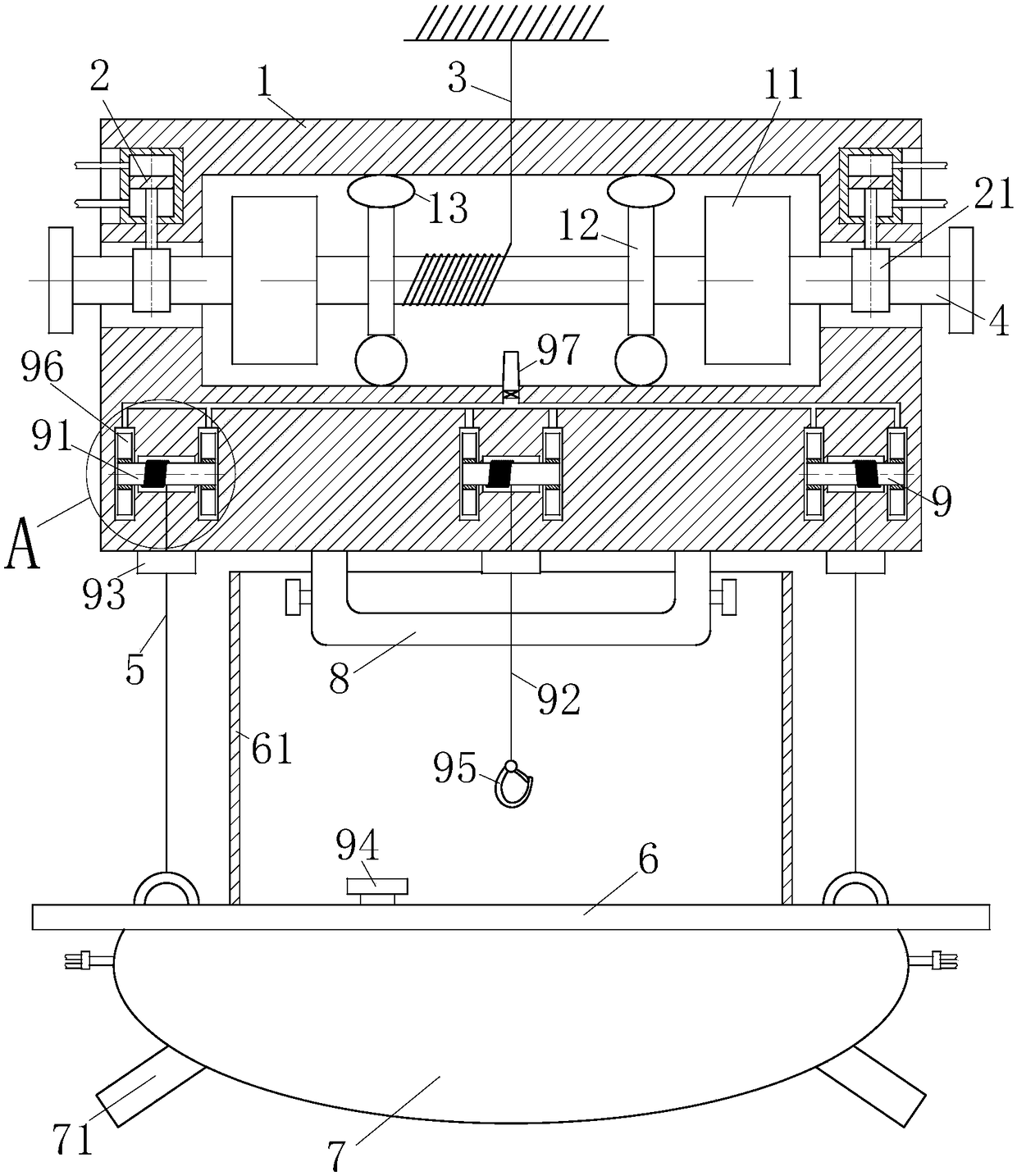 High floor fire self-help escape device