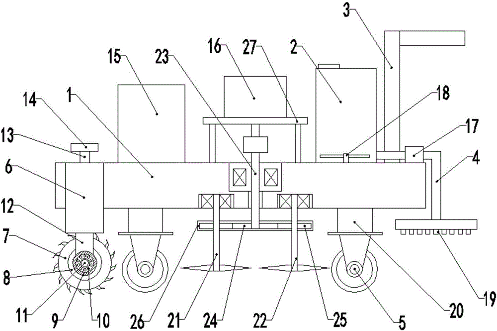 Weeding device for landscaping