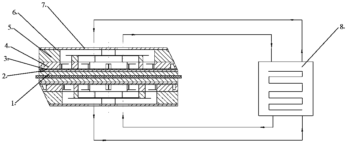 Longitudinal cooler system for laser crystal