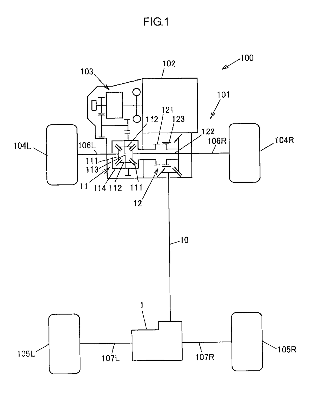 Vehicle driving force distribution device