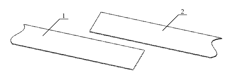 Lapping and tape continuing method for resin-based composite material pre-impregnation adhesive tape