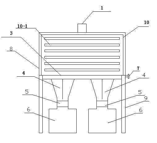 Powdered ink separating and recycling device for detecting