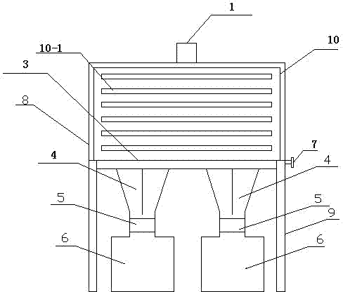 Powdered ink separating and recycling device for detecting