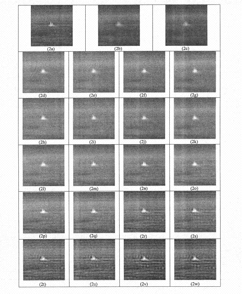 Pneumatic optical degeneration image sequence self-adapting correction method