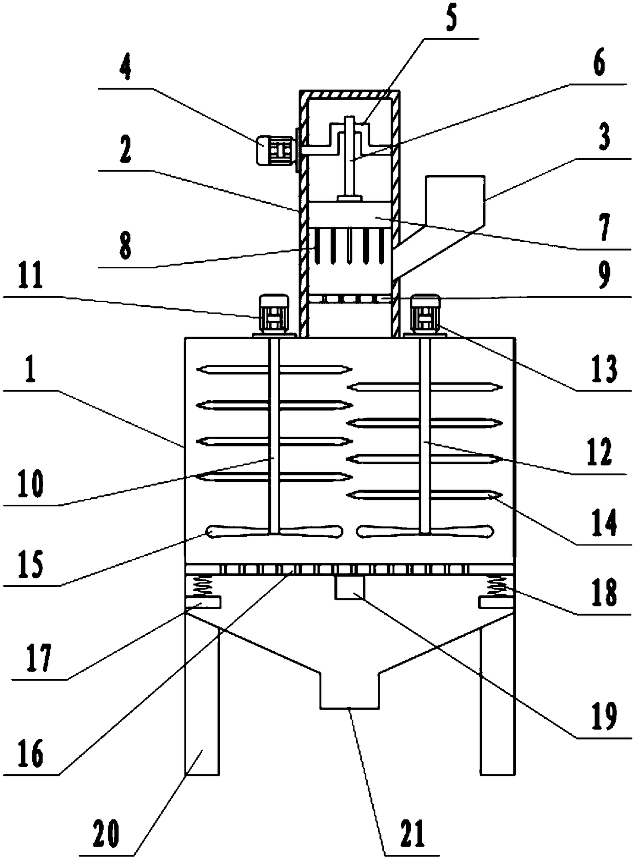 Vibrating straw pulverizer facilitating blanking