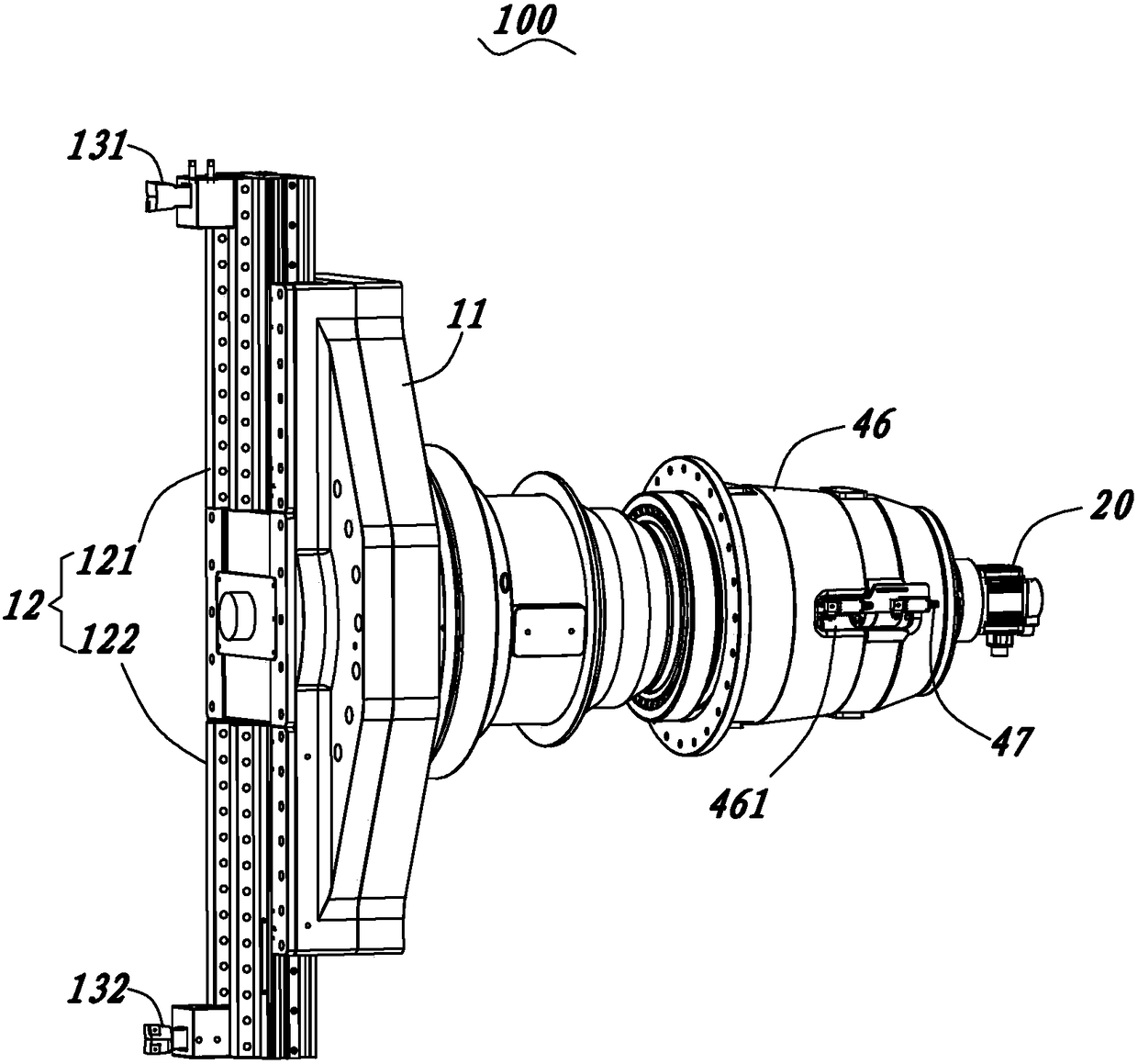 A knife advance and retreat mechanism for end surface bevel processing equipment