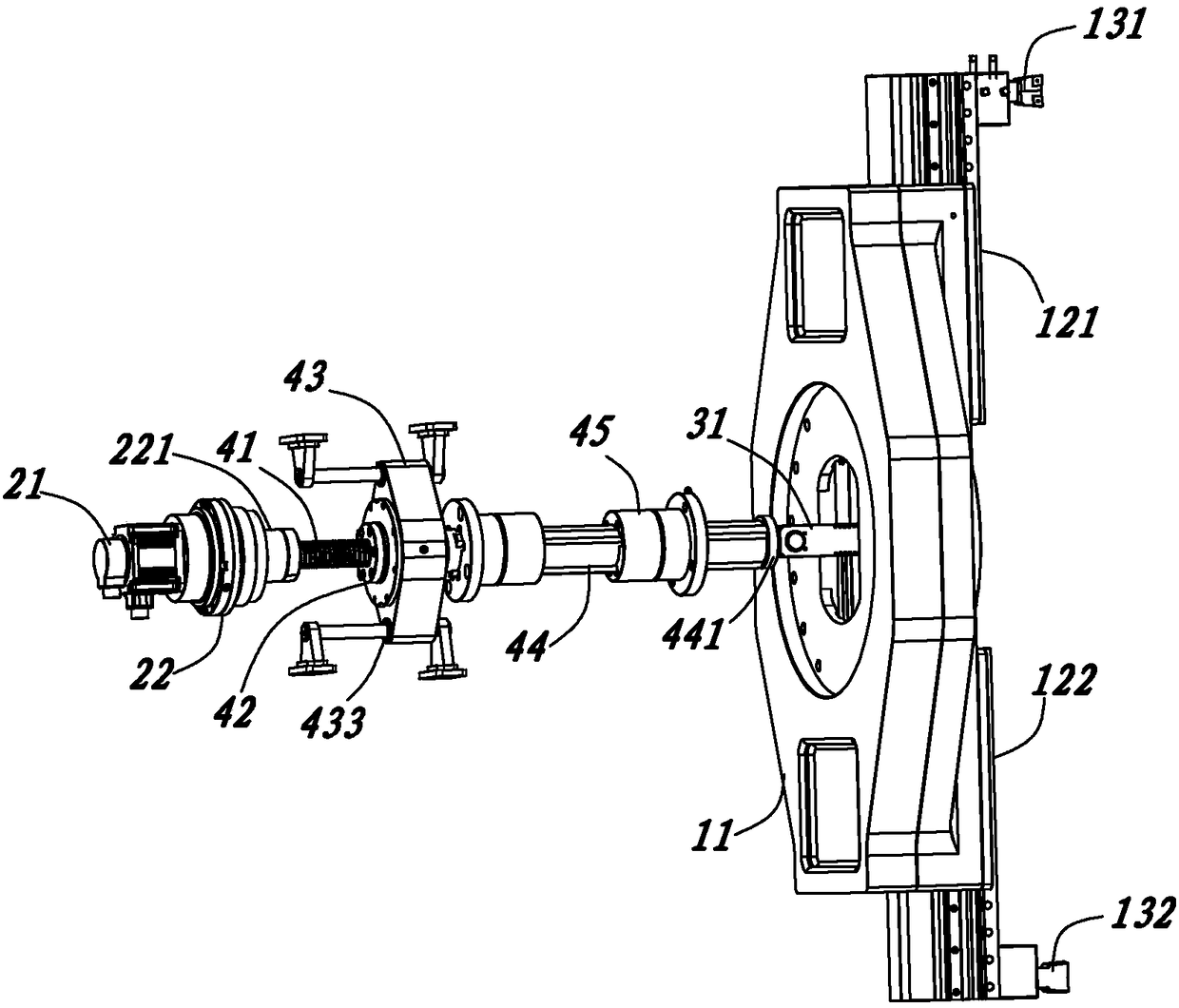 A knife advance and retreat mechanism for end surface bevel processing equipment