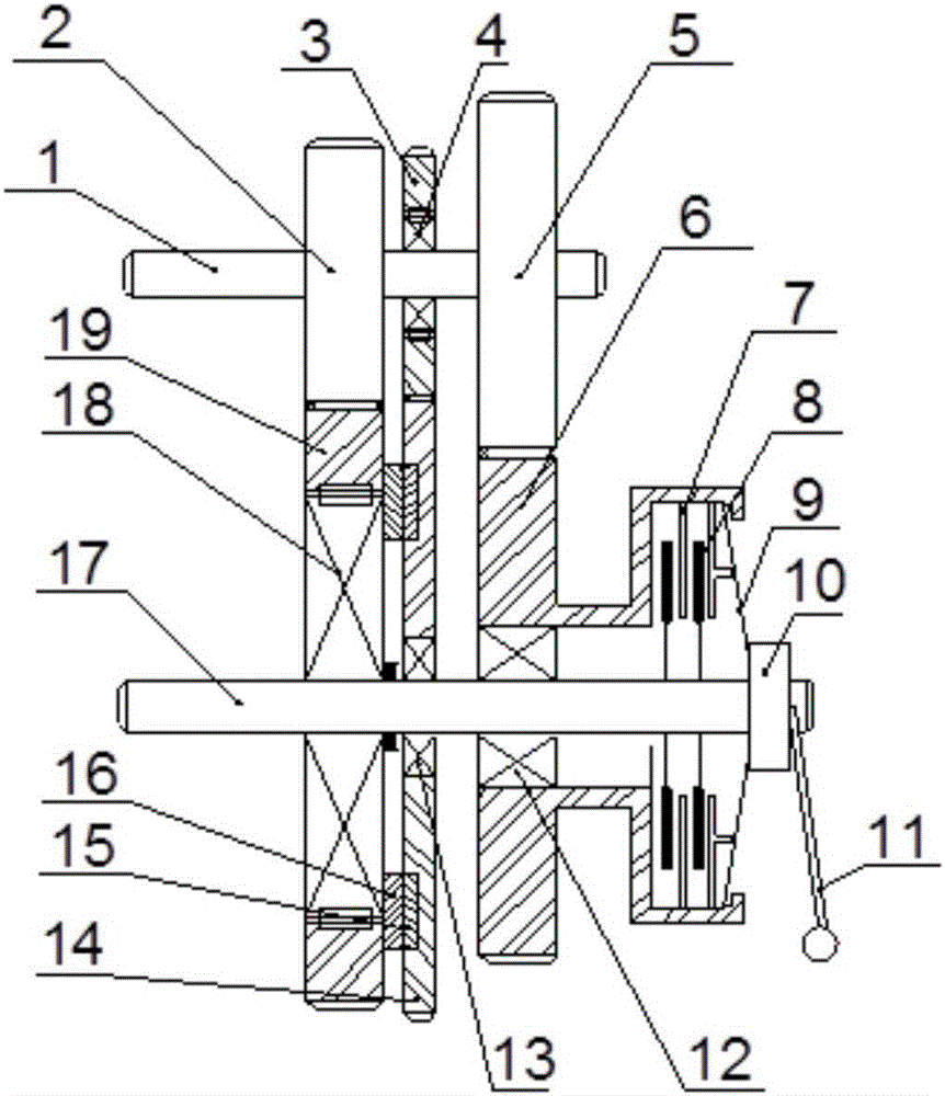 Power-interrupting-free shifting speed changing box of electric vehicle and shifting control method of power-interrupting-free shifting speed changing box