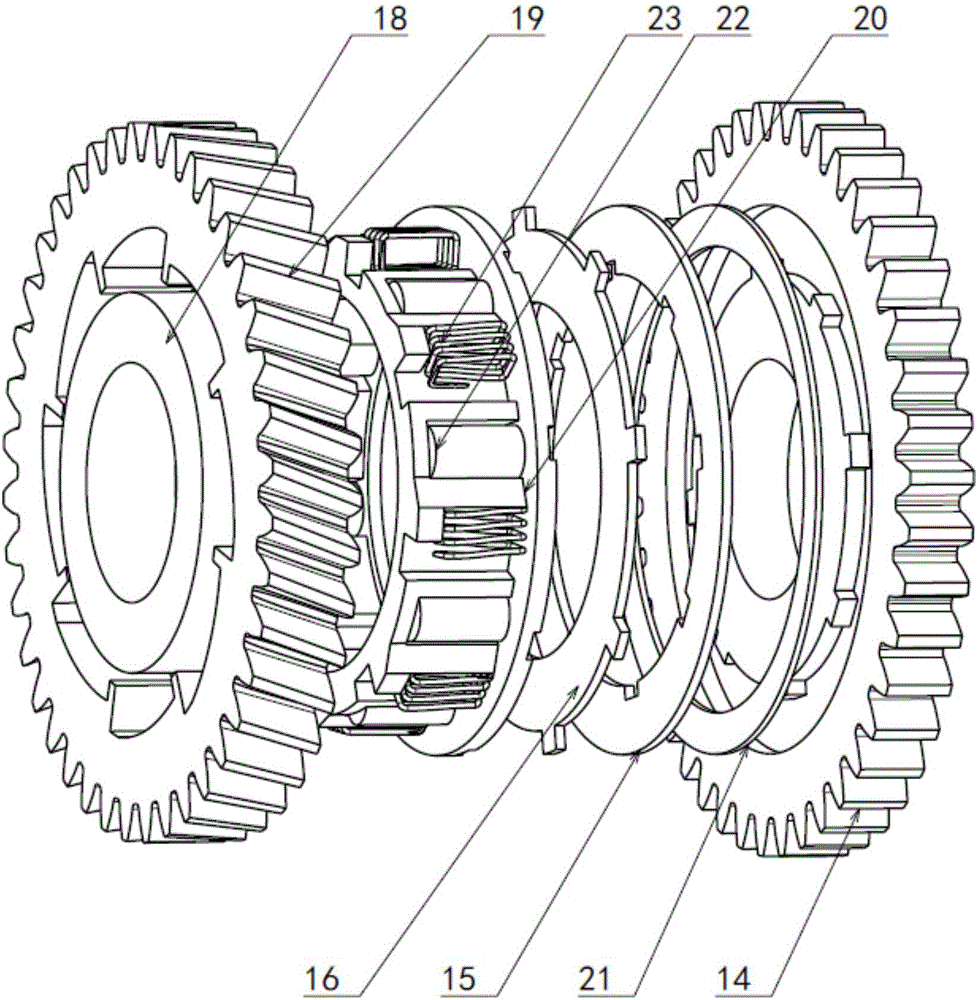 Power-interrupting-free shifting speed changing box of electric vehicle and shifting control method of power-interrupting-free shifting speed changing box