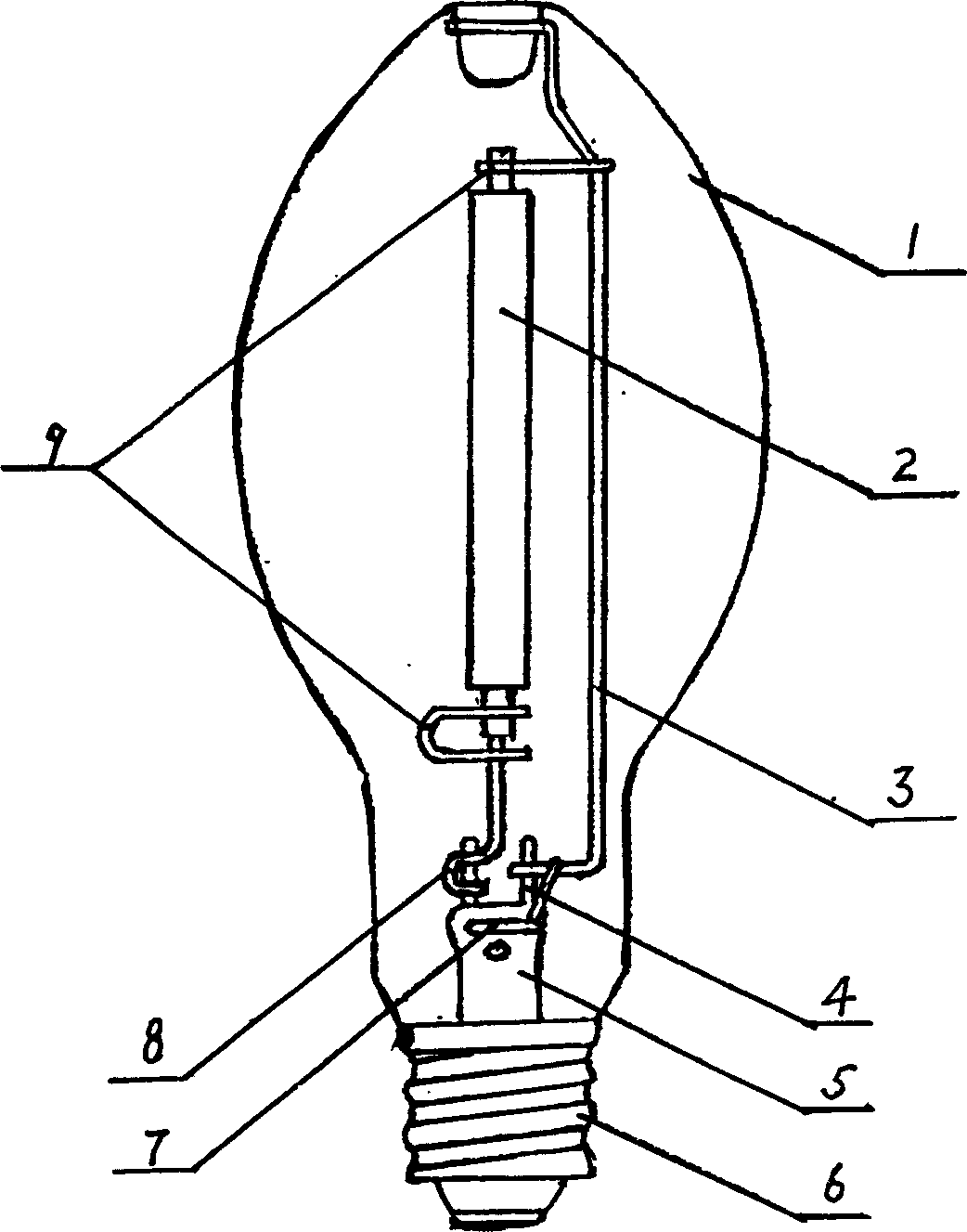 Double-power gas discharge lamp and its energy saving controller