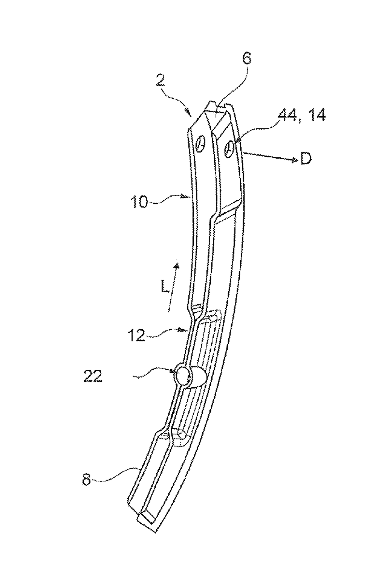 Tensioning rail, and traction mechanism drive including such a tensioning rail