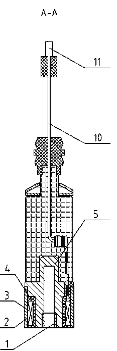 Long and thin rod-shaped electromagnet