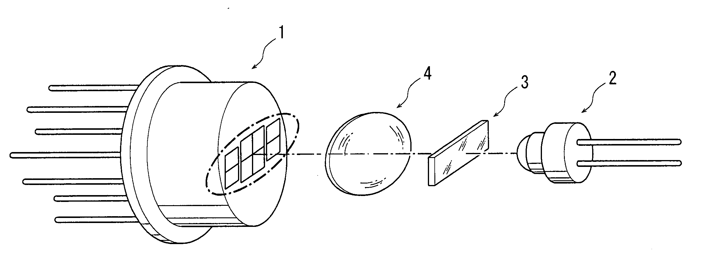 Optical displacement sensor and external force detecting device