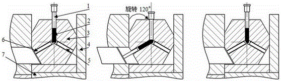 Method for preparing titanium alloy nanomaterials by warm extrusion of herringbone channel die