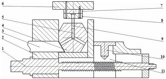 Method for preparing titanium alloy nanomaterials by warm extrusion of herringbone channel die