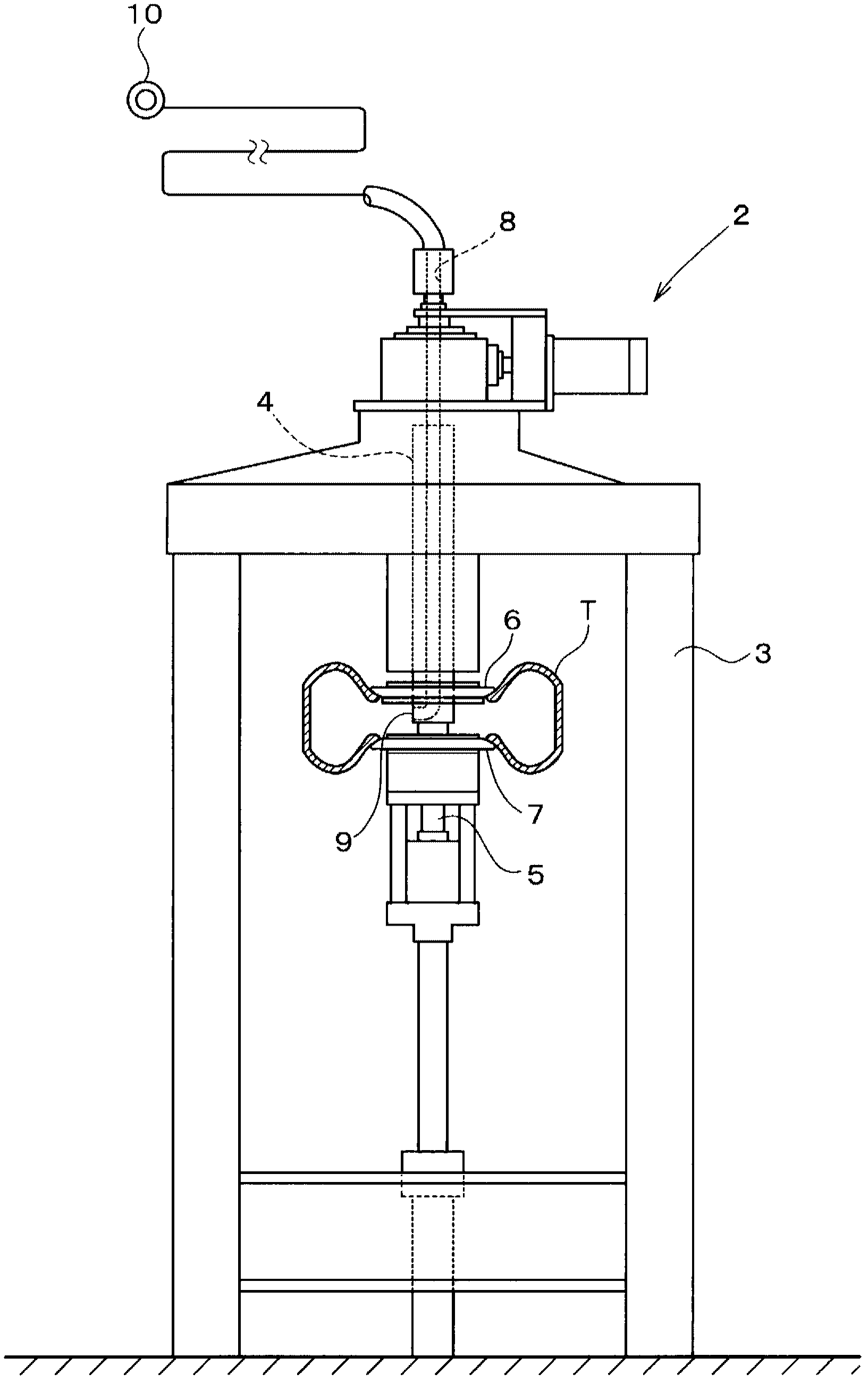 Air pressure circuit of tire testing device, tire testing device, and tire testing method