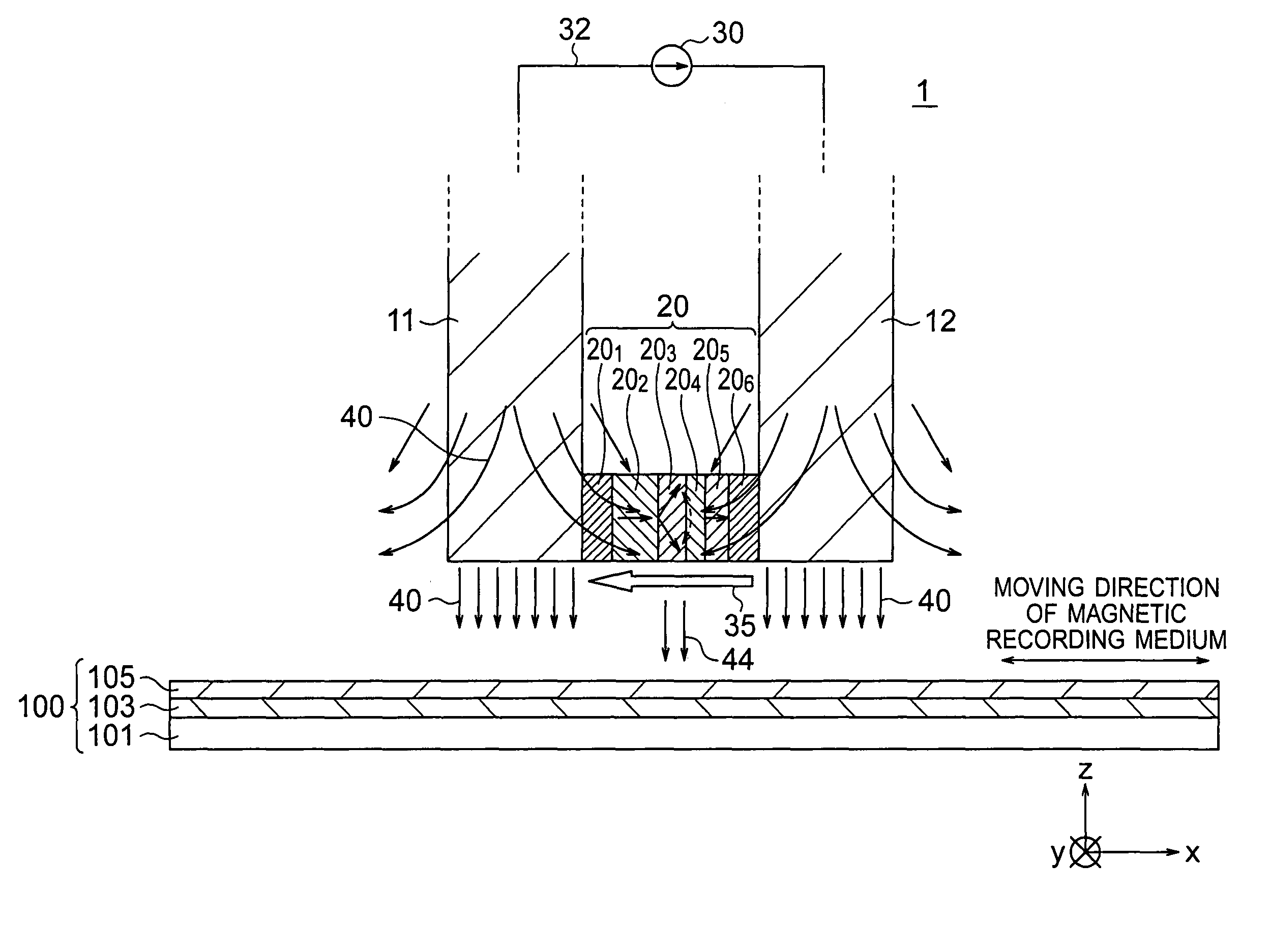 Magnetic recording head and magnetic recording device