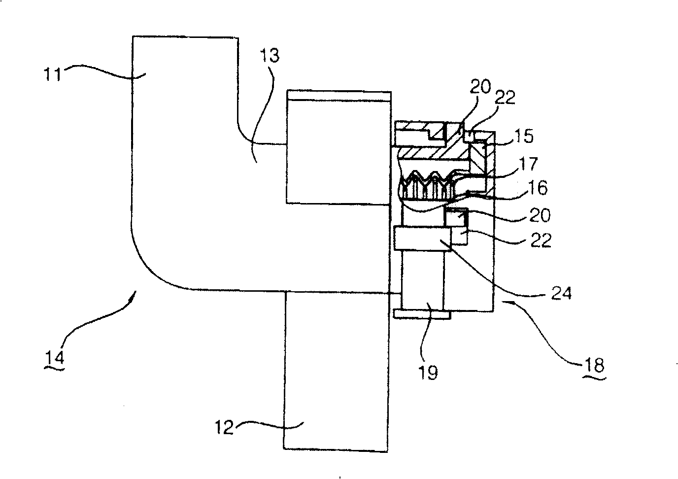 Connection structure of draining valve for washer