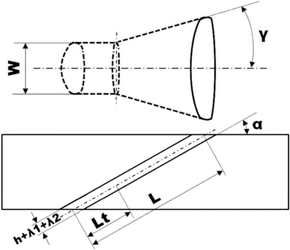 Discrete gas film cooling hole structure