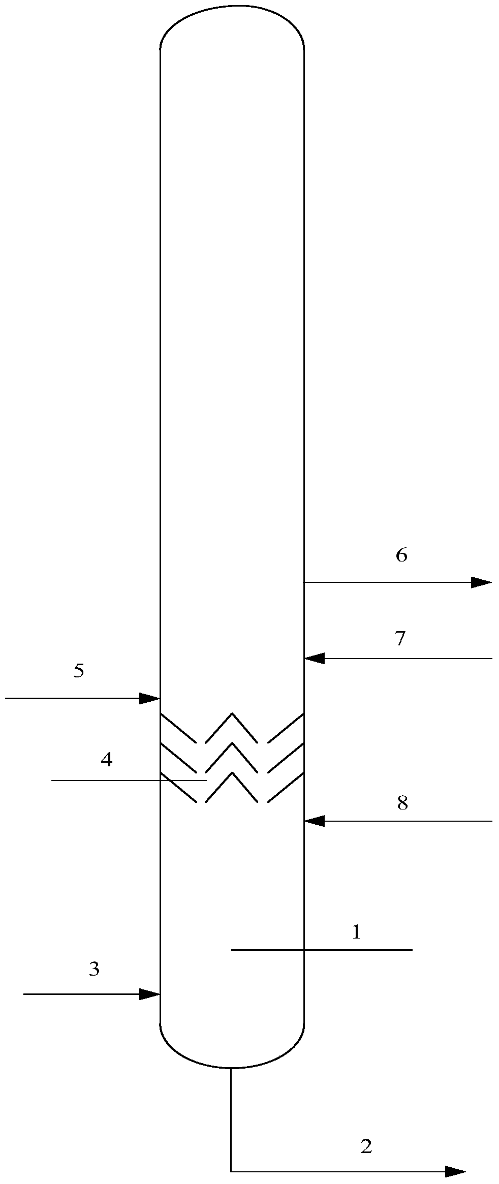 A method for controlling the bottom liquid level and reaction severity of fractionation tower